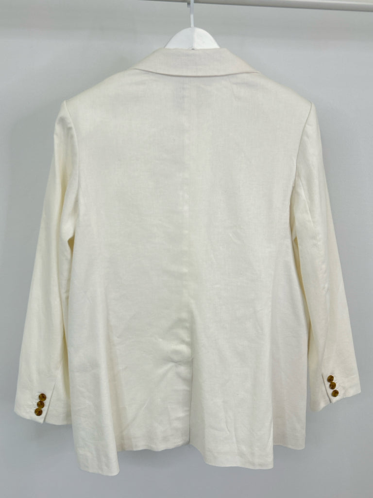 BANANA REPUBLIC Factory Size 14 White Women's Blazer