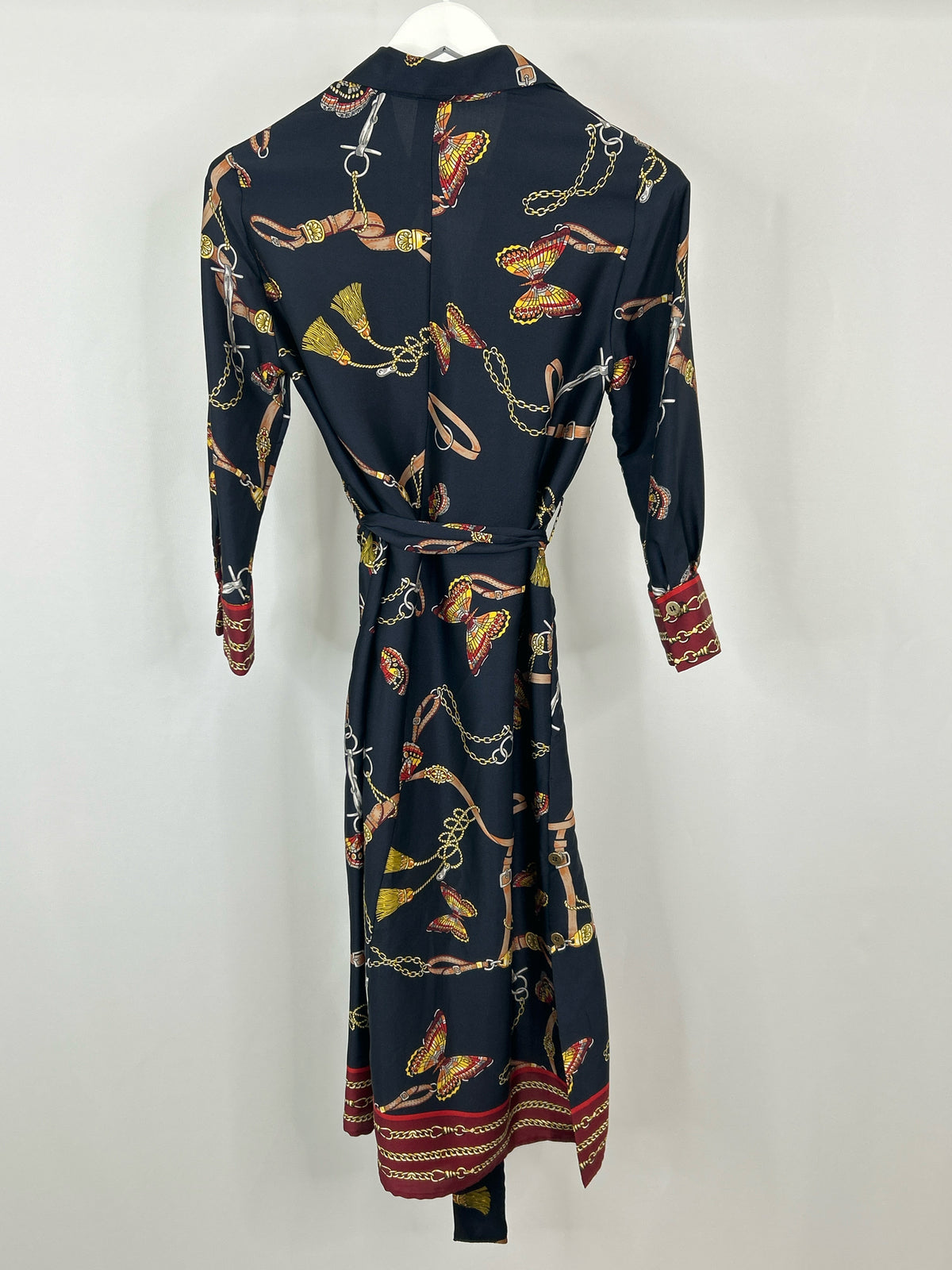 ZARA BASIC Size S Navy Print Women Dress