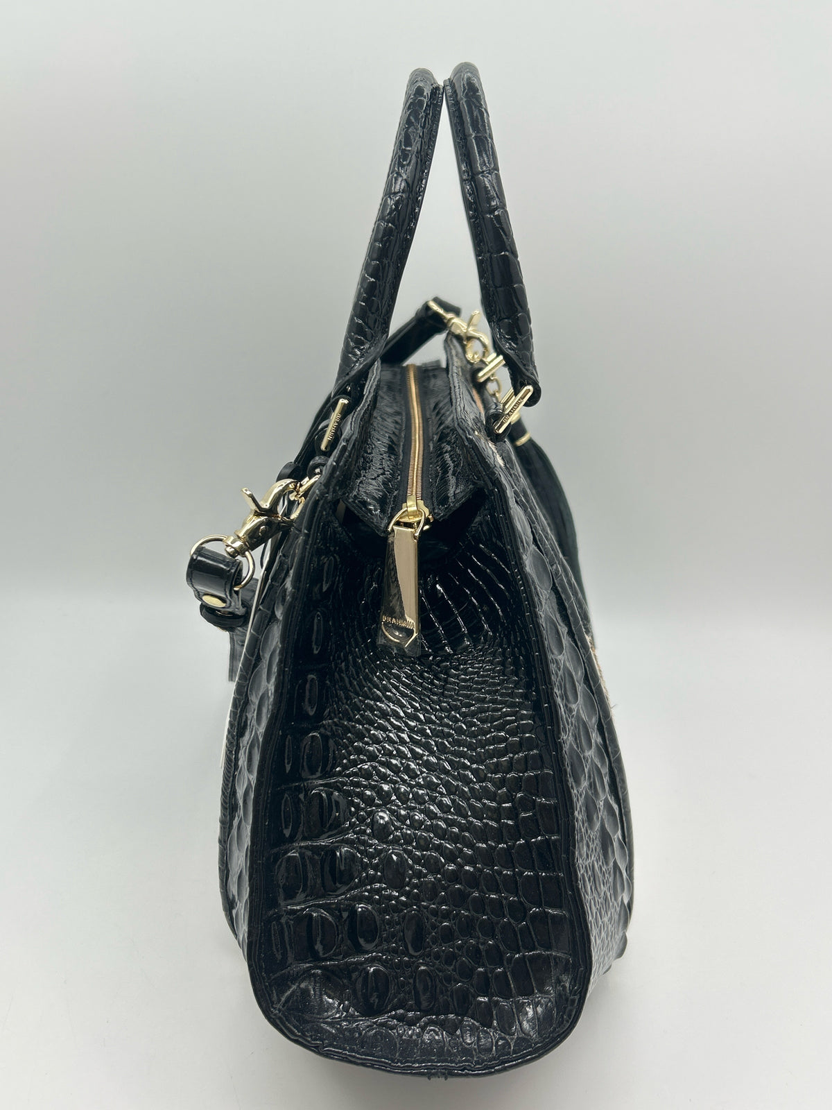 BRAHMIN Black & Beige Women Purse