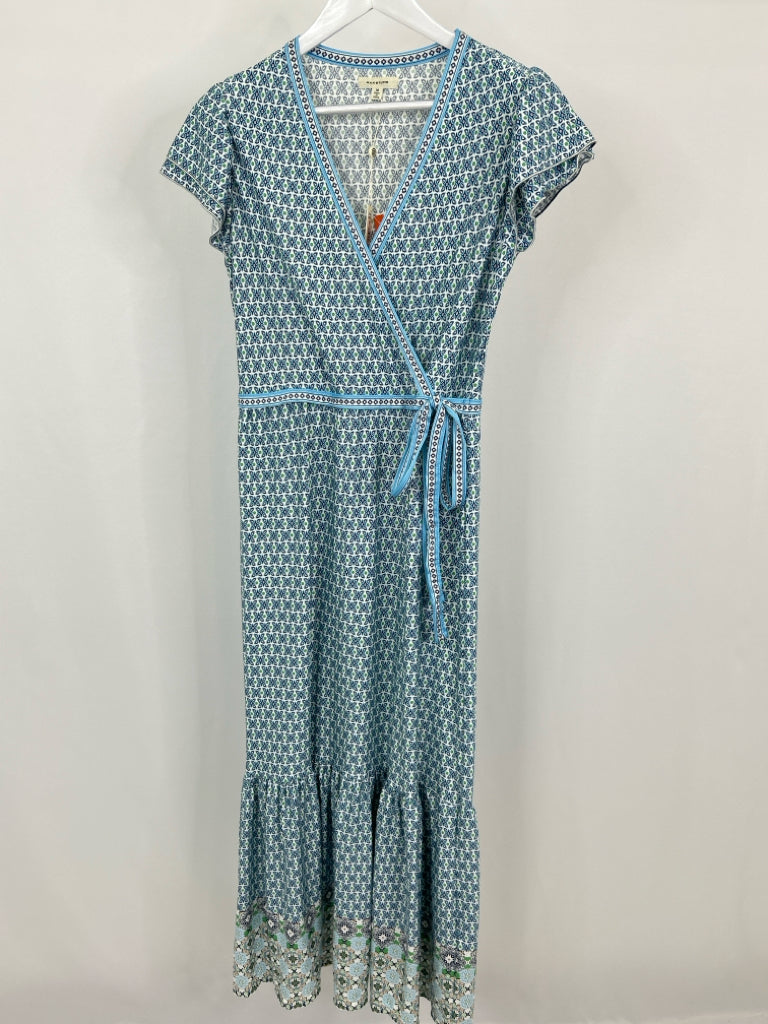 MAX STUDIO Size M WHITE AND BLUE Women's Dress