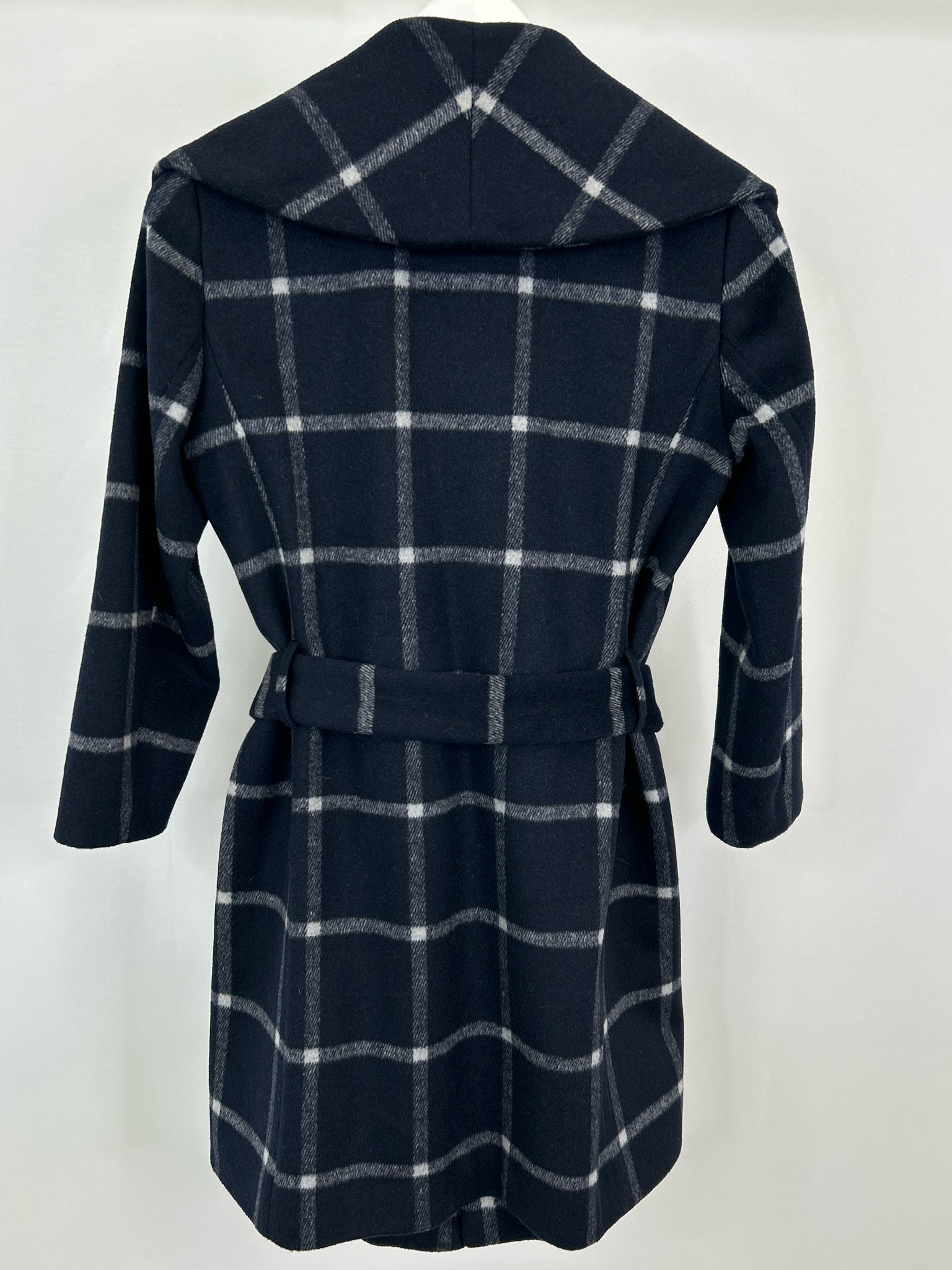 ANN TAYLOR Size SP Navy Print Women Coat
