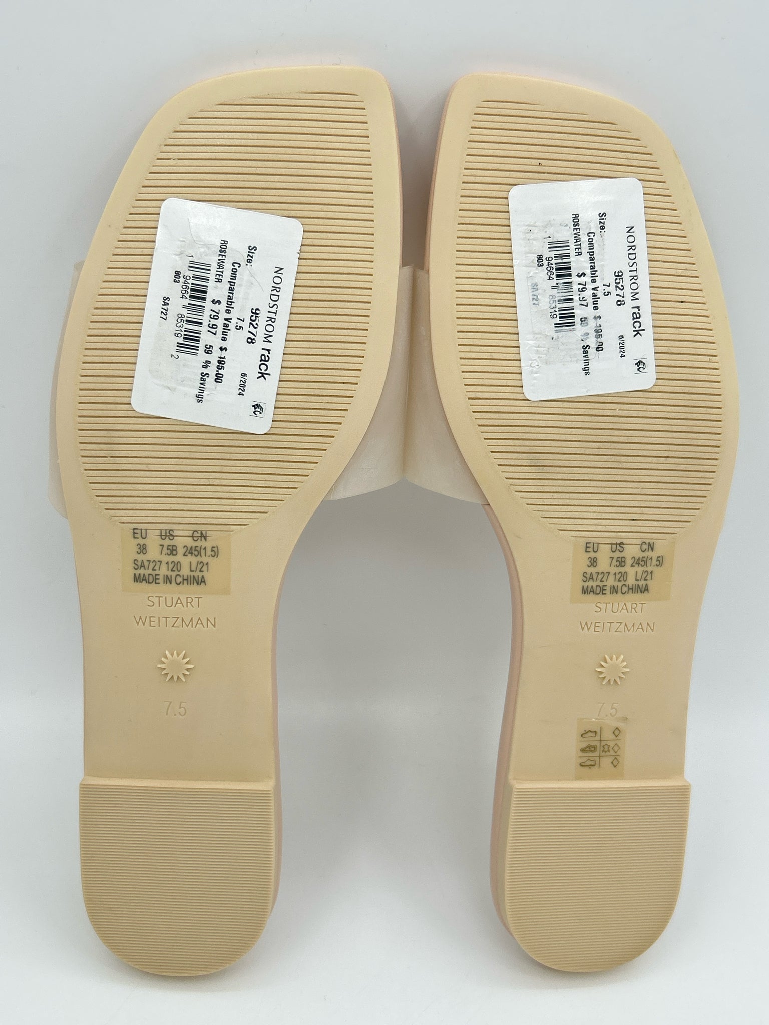STUART WEITZMAN Size 7.5B Rose Women Sandal NWT