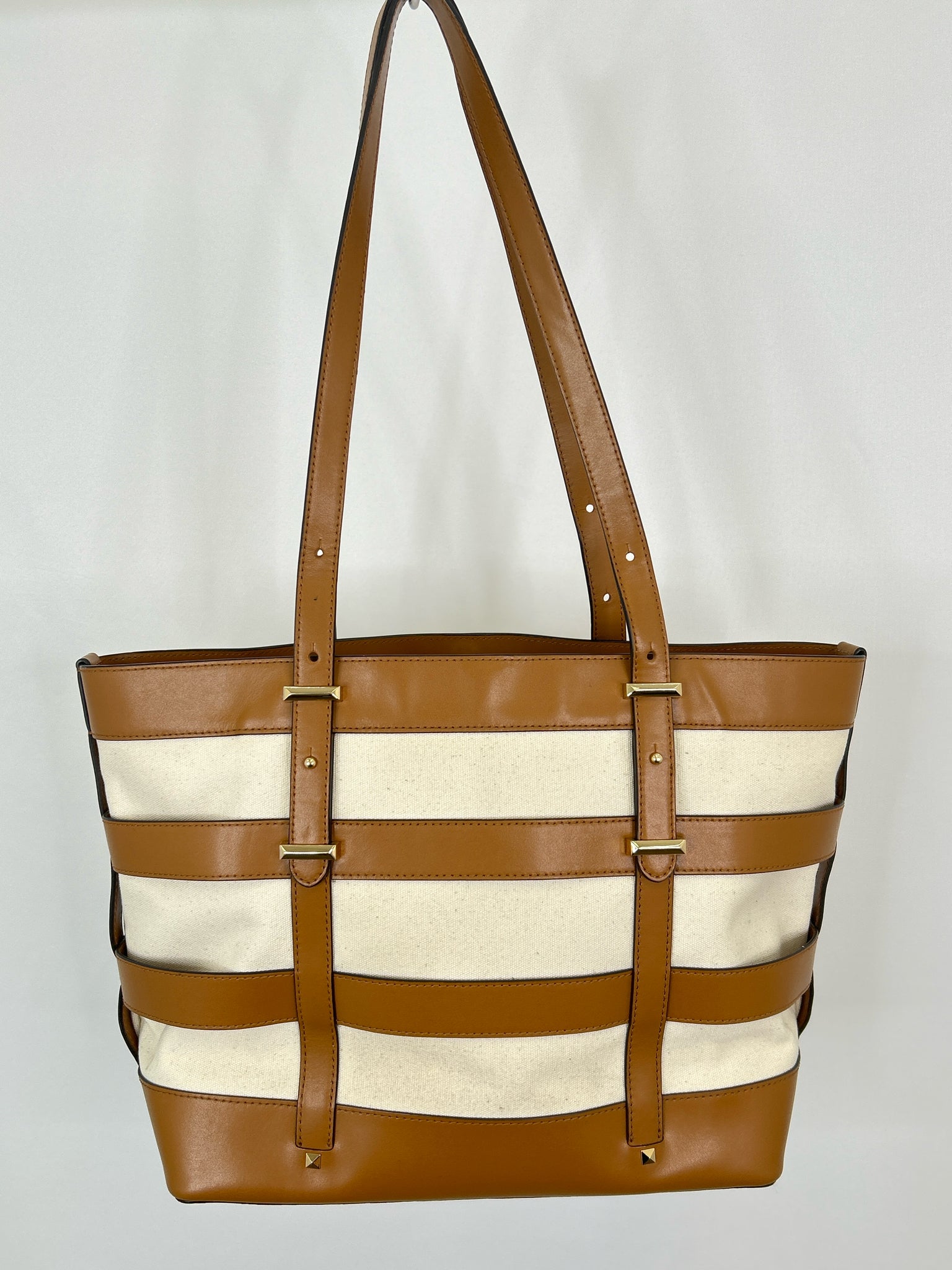 MICHAEL KORS Canvas and Tan Women Tote