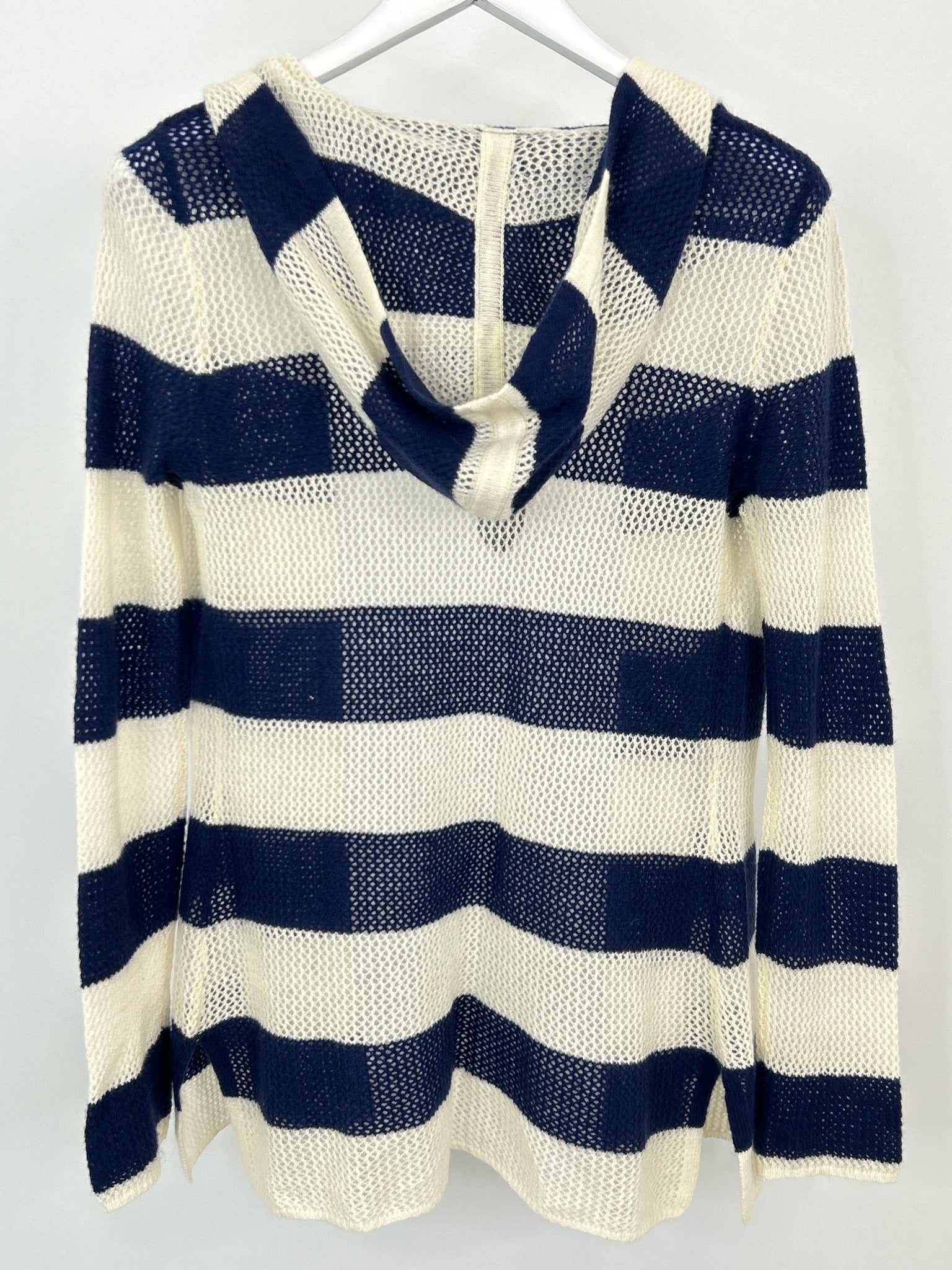 CLAUDIA NICHOLE Size S WHITE AND NAVY Women Cardigan
