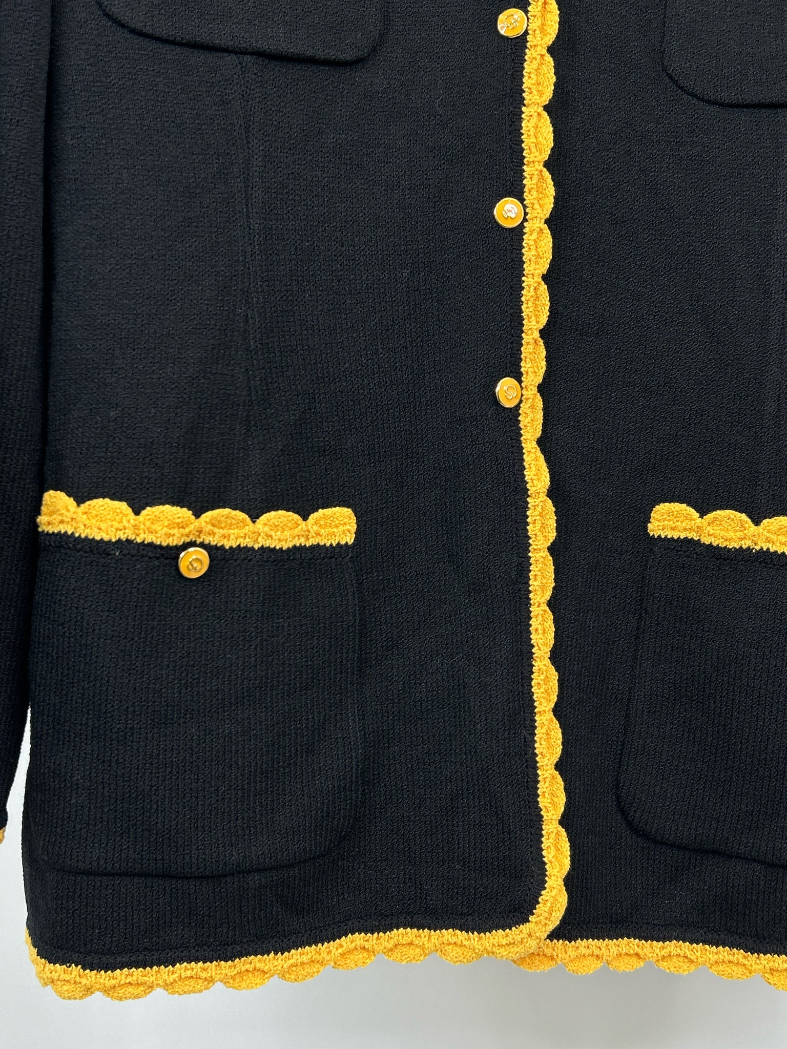 ST JOHN COLLECTION Size L Black and yellow Women Jacket