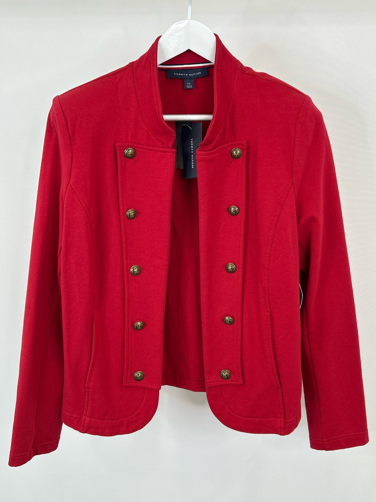 TOMMY HILFIGER Size L Red Women Jacket