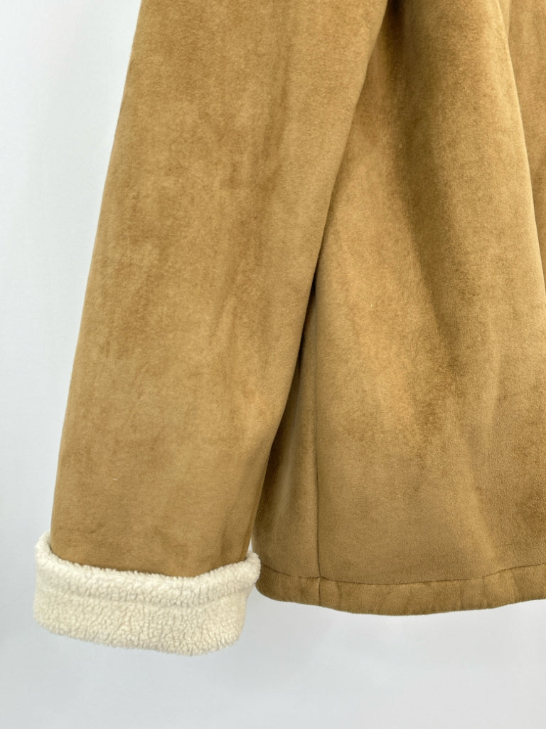 RELATIVITY Women Size XL Camel Coat