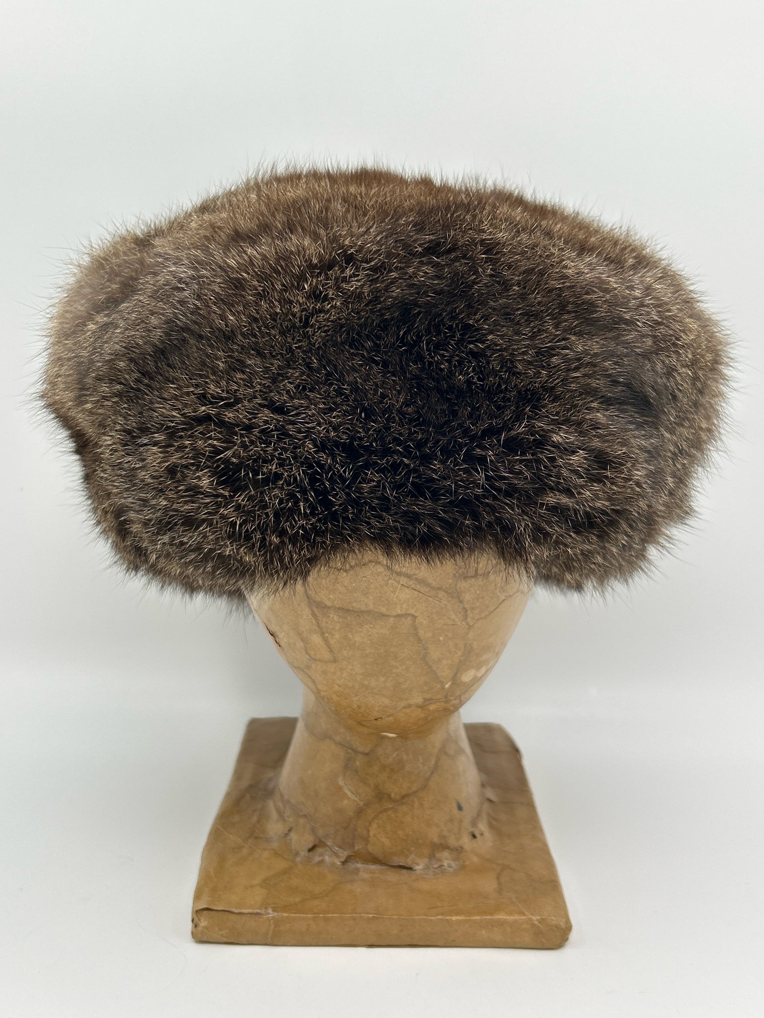 NO BRAND One Size Brown Women Fur Hat