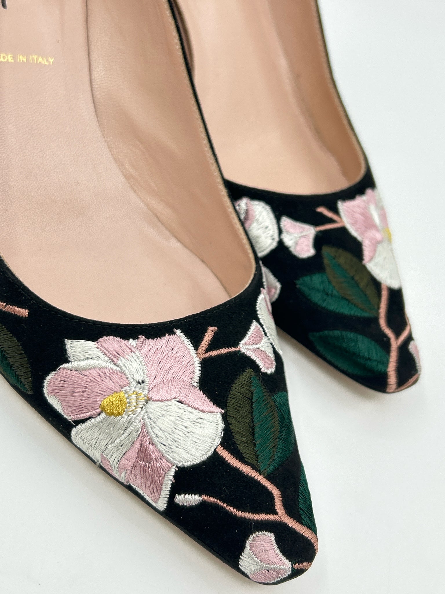KATE SPADE Size 8M Black Floral Women Pumps