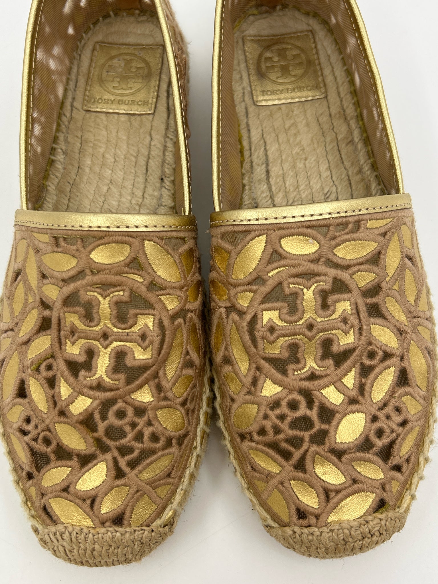 TORY BURCH Size 8 Gold Women Flats