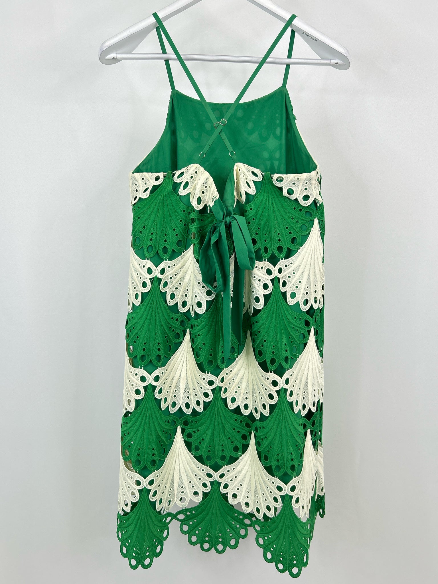Adelyn Rae Size L GREEN AND WHITE Women Dress