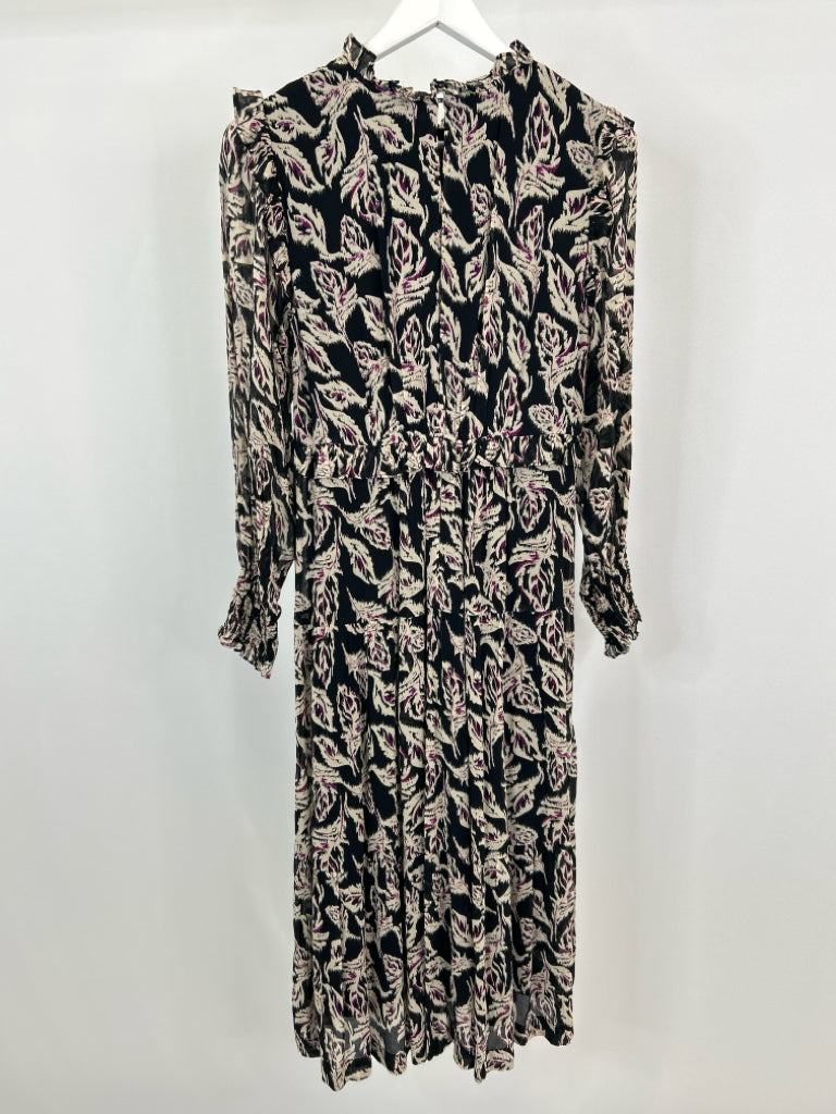 ba&sh Size S Black Print Women's Dress