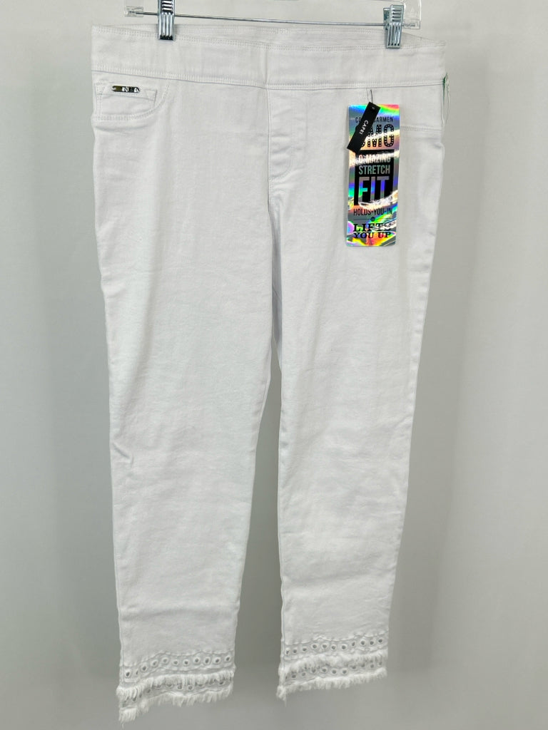 COCO + CARMEN Size L white denim jeans