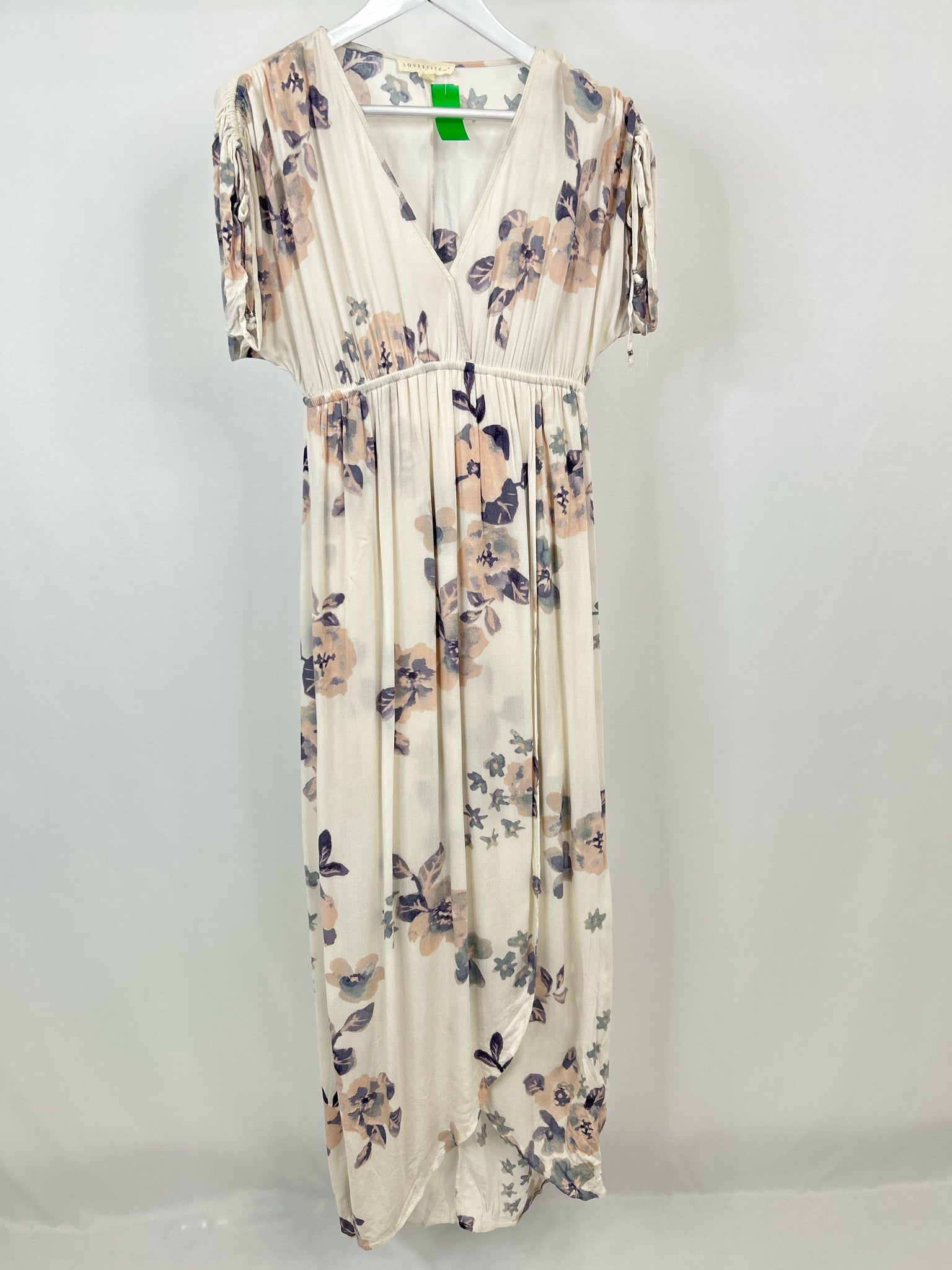 LOVESTITCH Size M Cream Print Women's Dress