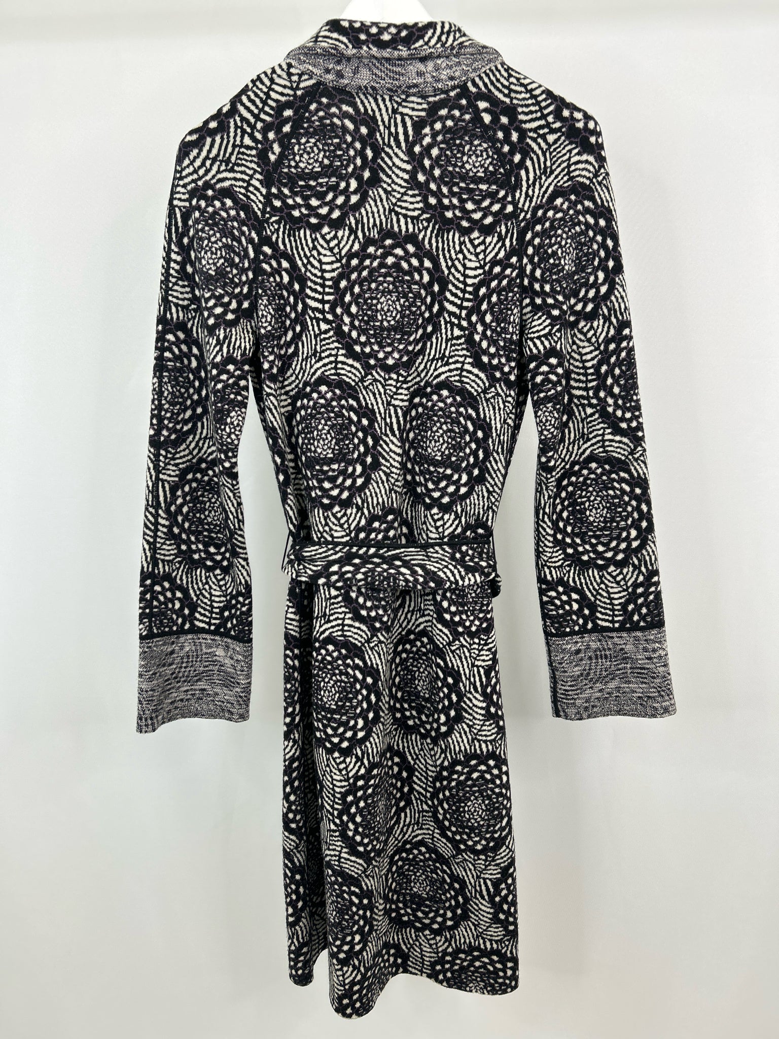 MISSONI Size 4 Black Print Women Coat