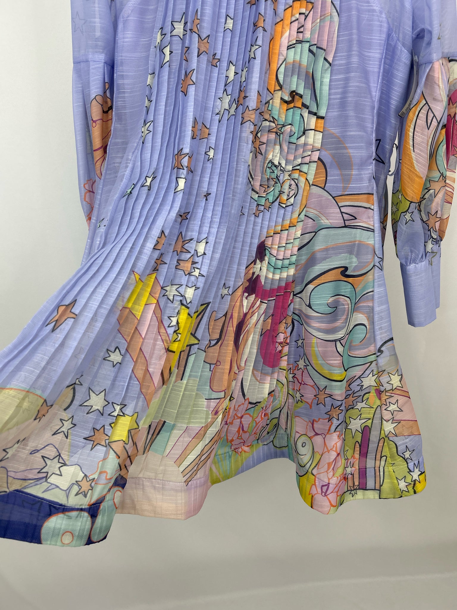 N BY NANCY Size 3X Lavender Print Women Dress