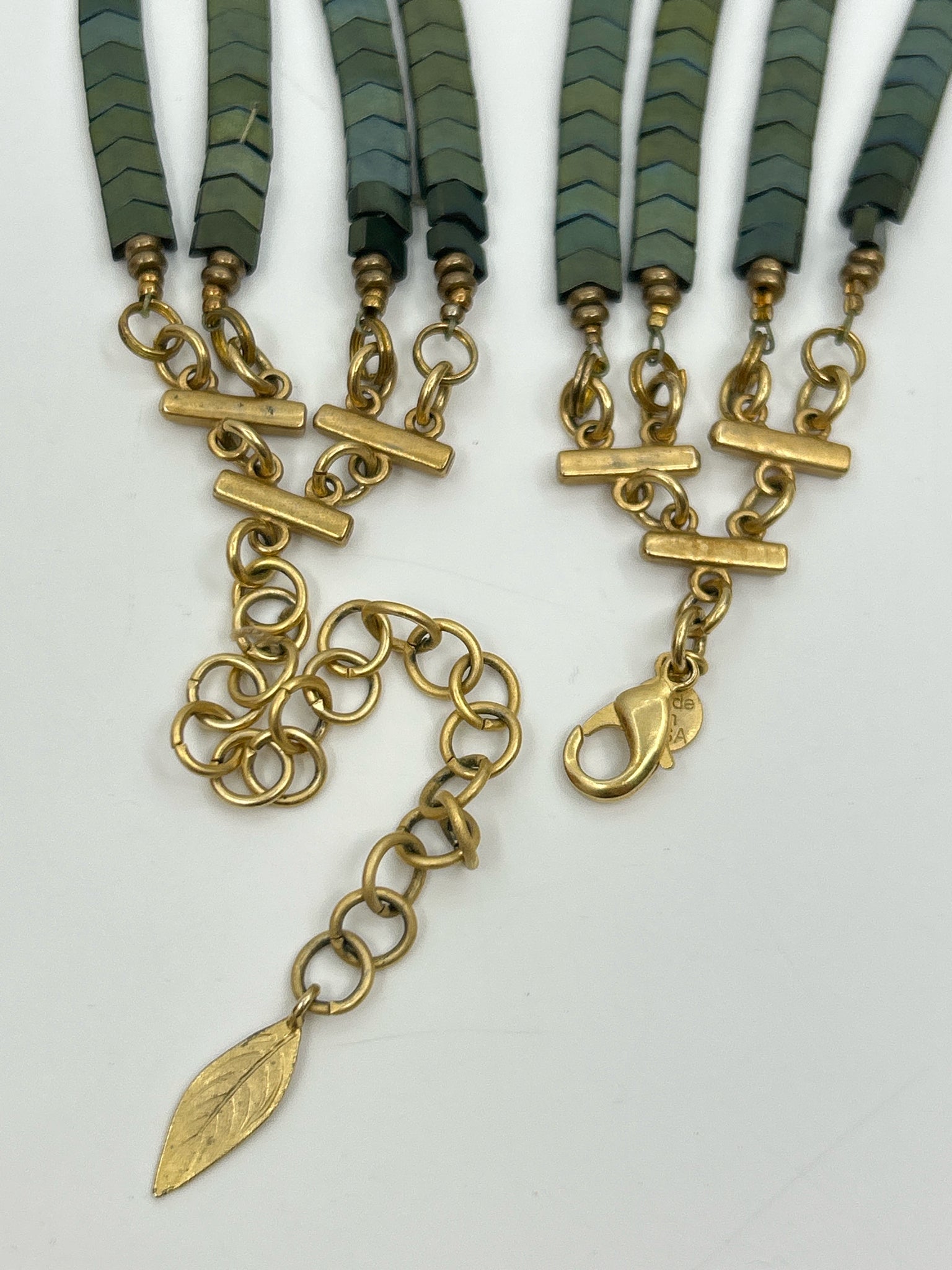 DAVID AUBREY Charcoal & Green Necklace
