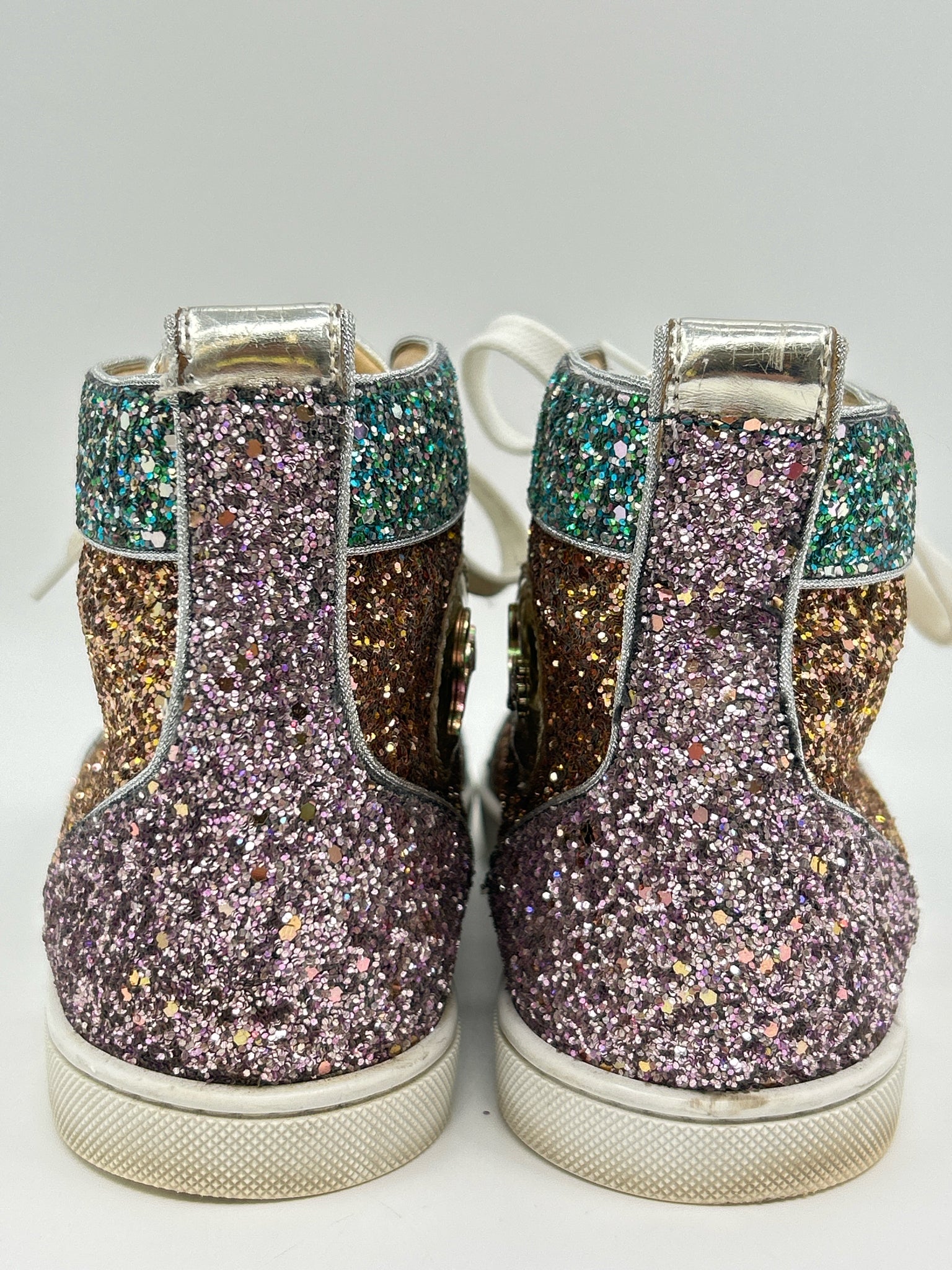 CHRISTIAN LOUBOUTIN Size 39.5 GOLD AND GREEN Women Sneakers