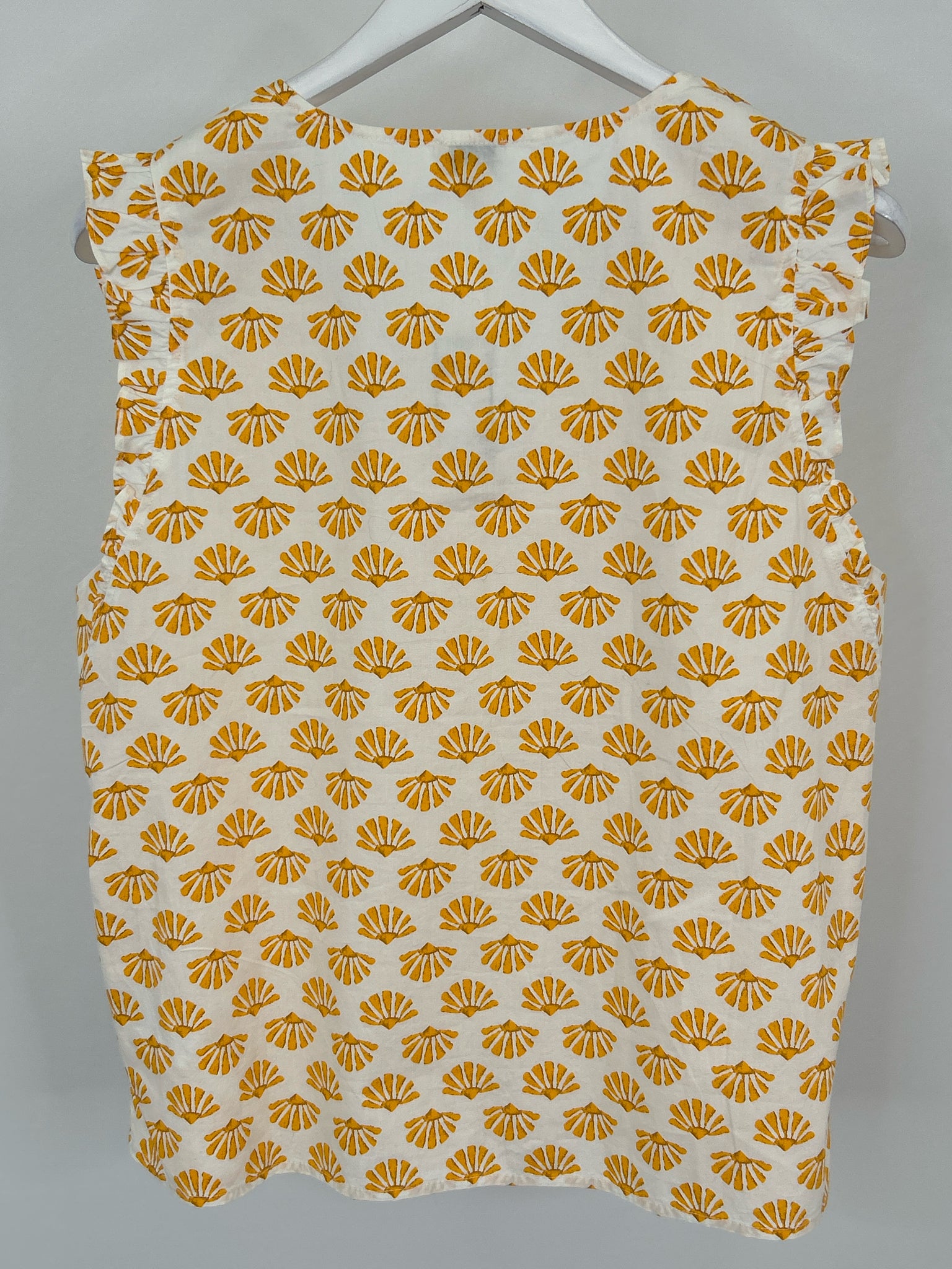 J.CREW NWT Size L Yellow Print Women Top