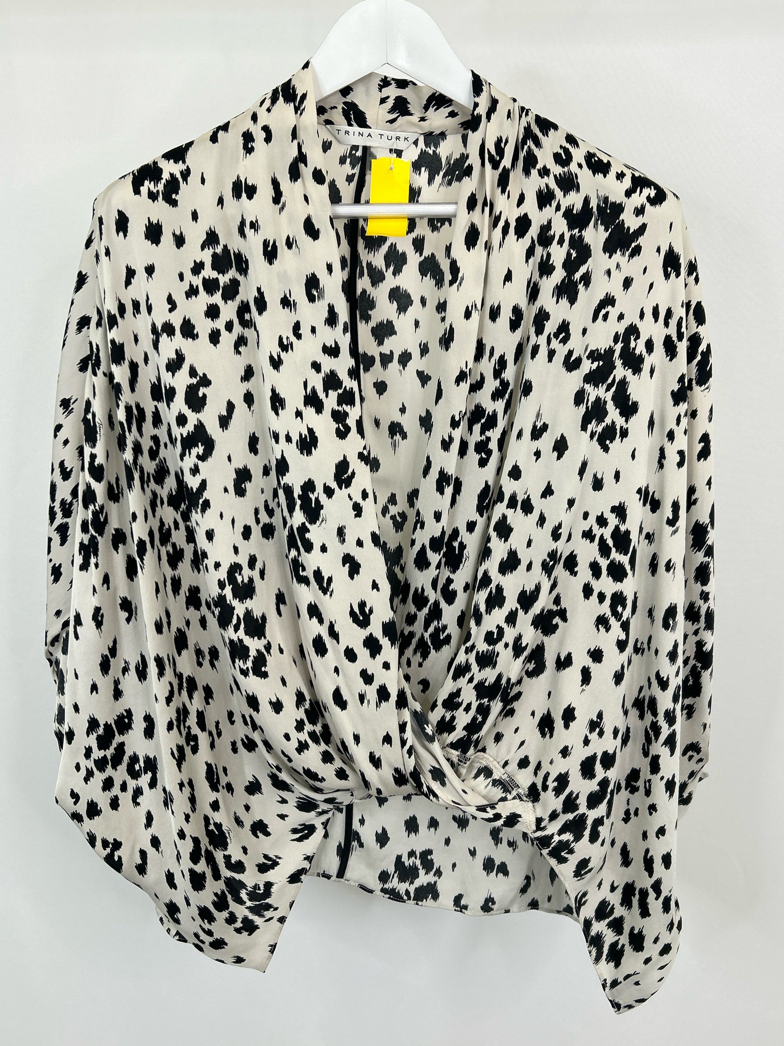 TRINA TURK Size XL Ivory Print Women Top