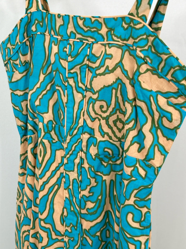 ANNA CATE Size XS TEAL AND BEIGE Dress