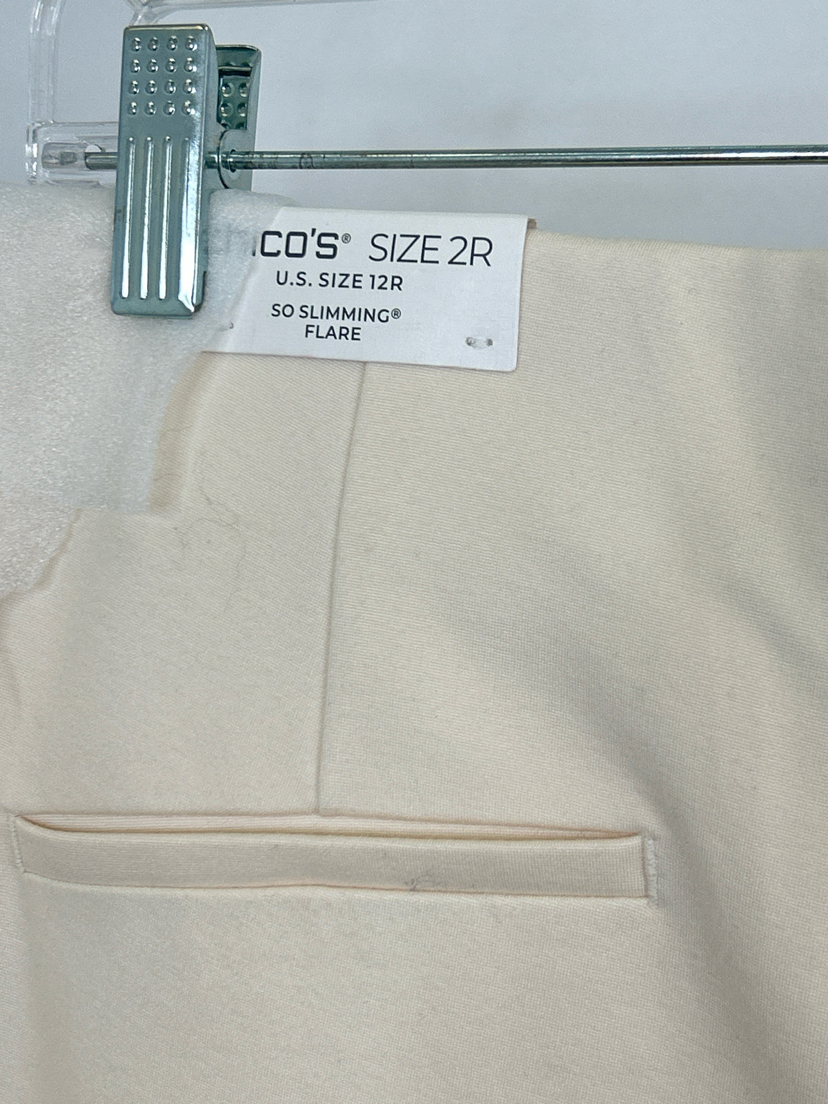 CHICO'S Size 12R Cream Women Pants
