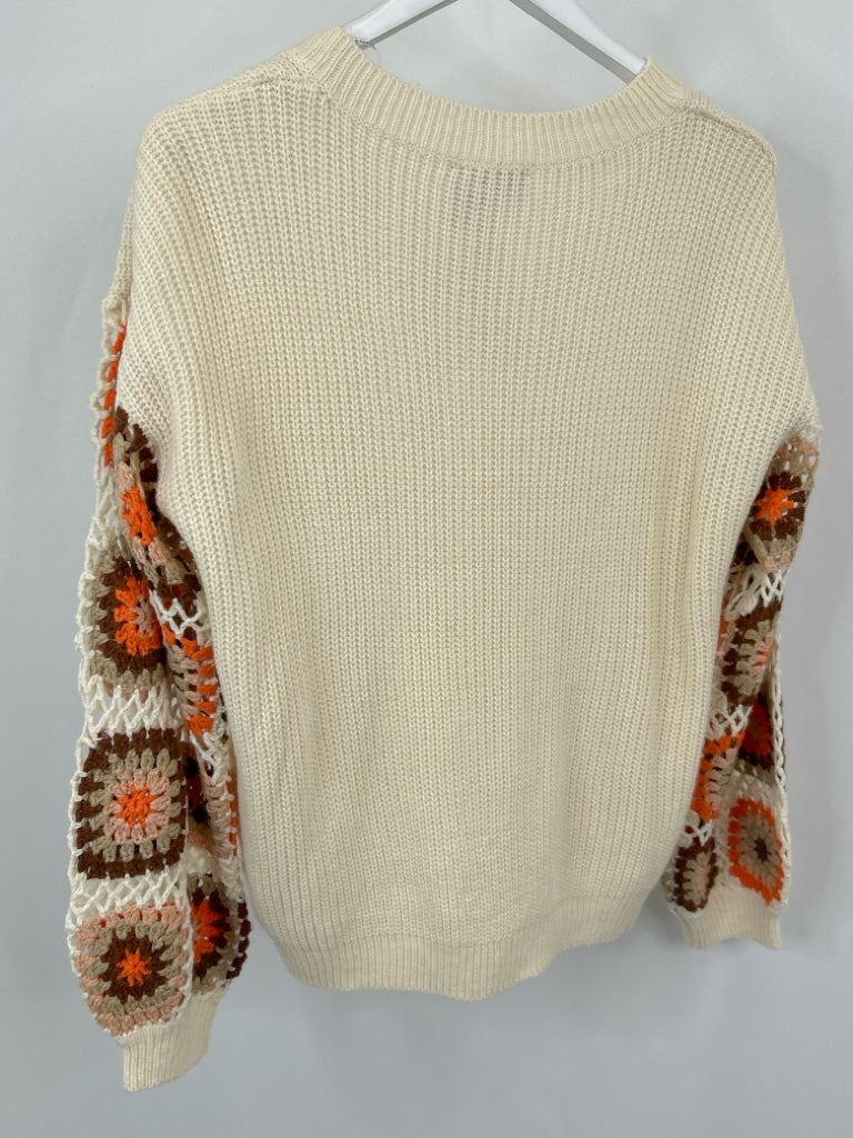 SWEET LOVELY Women Size S Cream Sweater