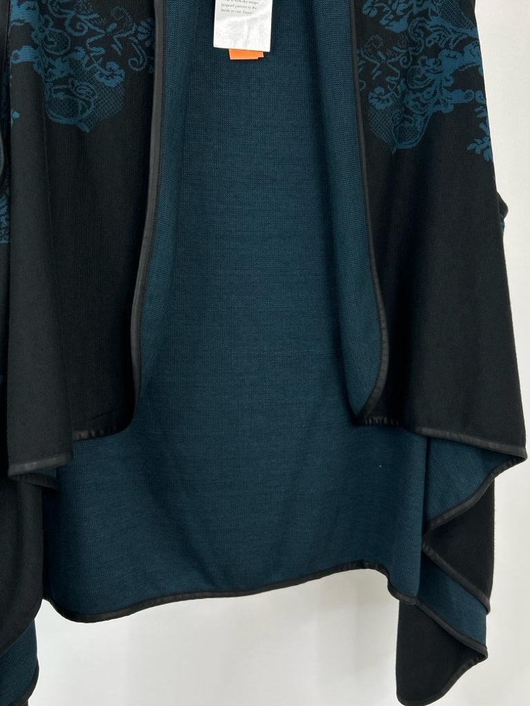 SOFT SURROUNDINGS Women Size PL/XL Black and Teal Cardigan