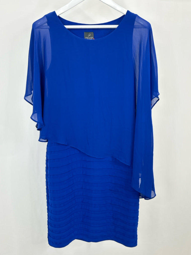 ADRIANNA PAPELL Women Size 10 Royal Blue Dress