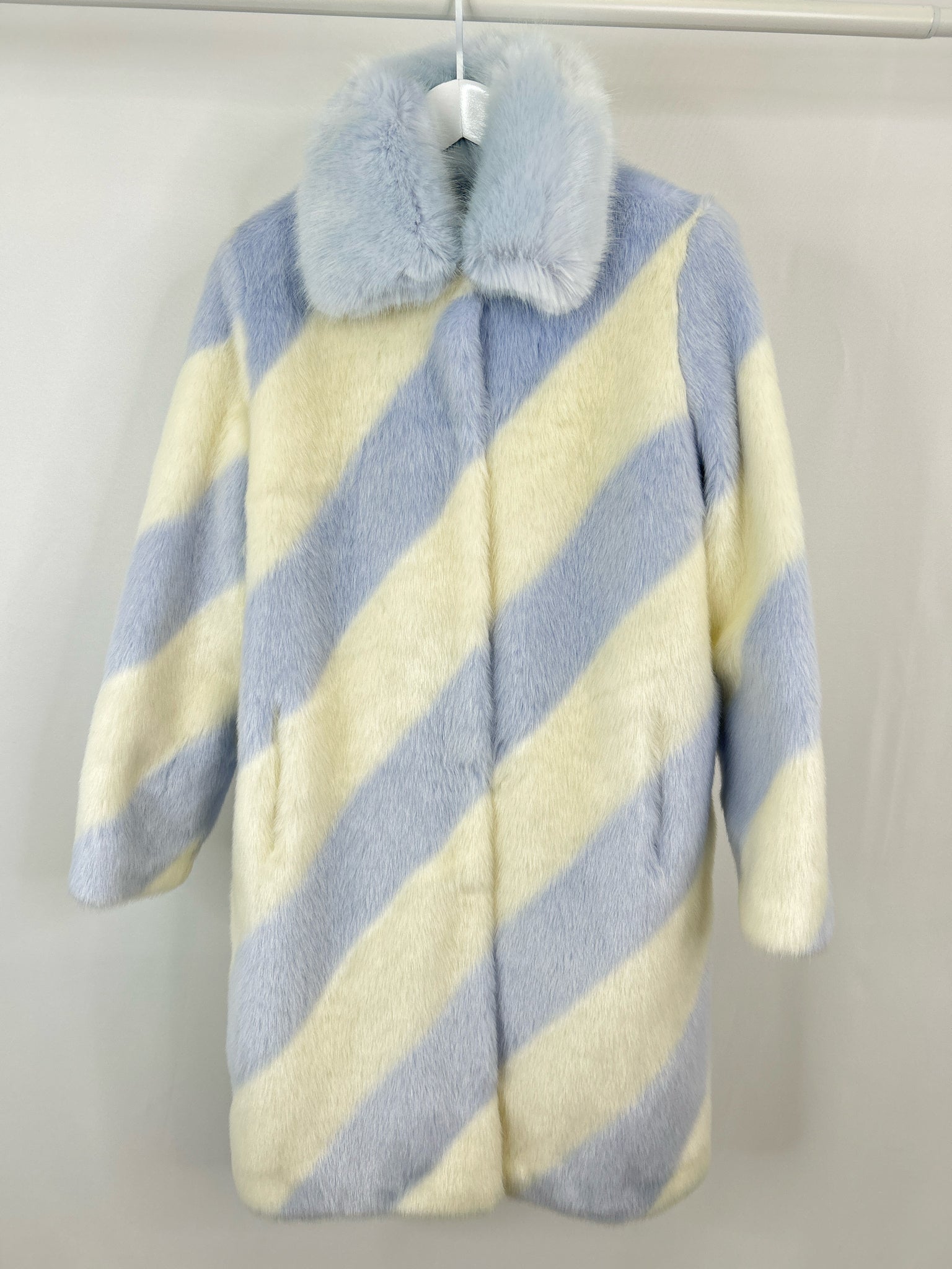 MAEVE Size M BLUE & WHITE Women Coat