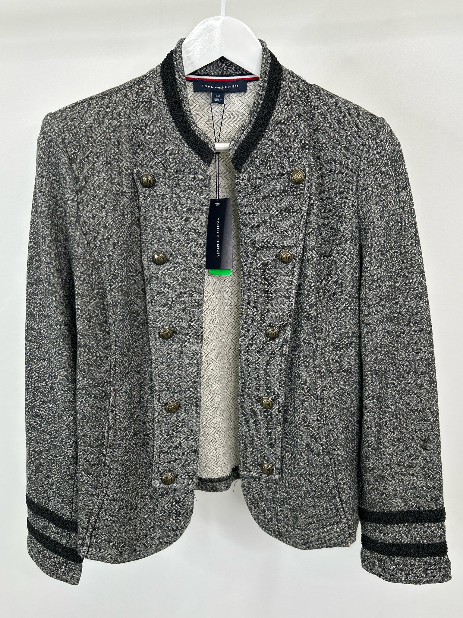 TOMMY HILFIGER Size L Grey Women Jacket
