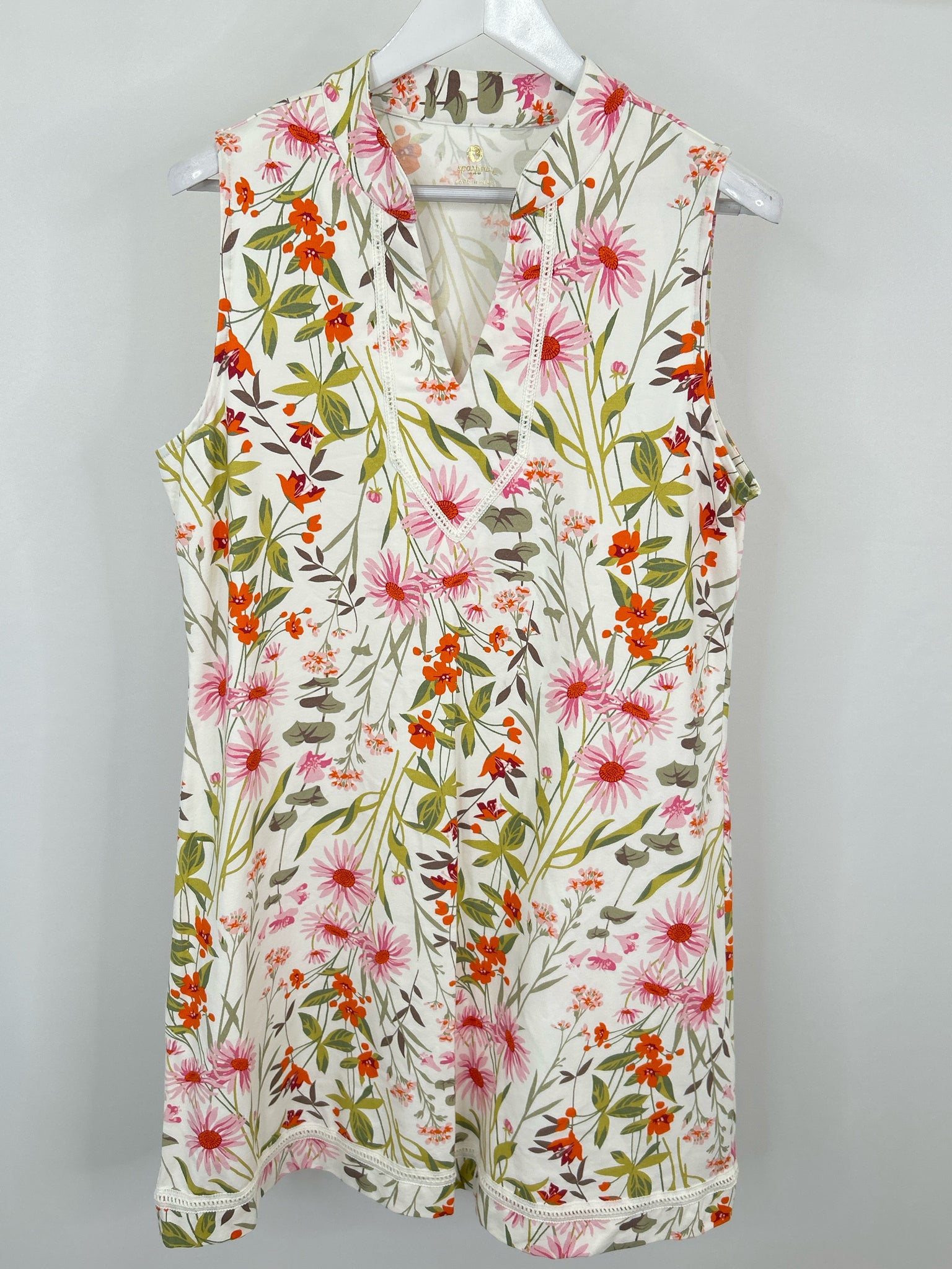 SPARTINA 449 Size XL Green Print Women Dress