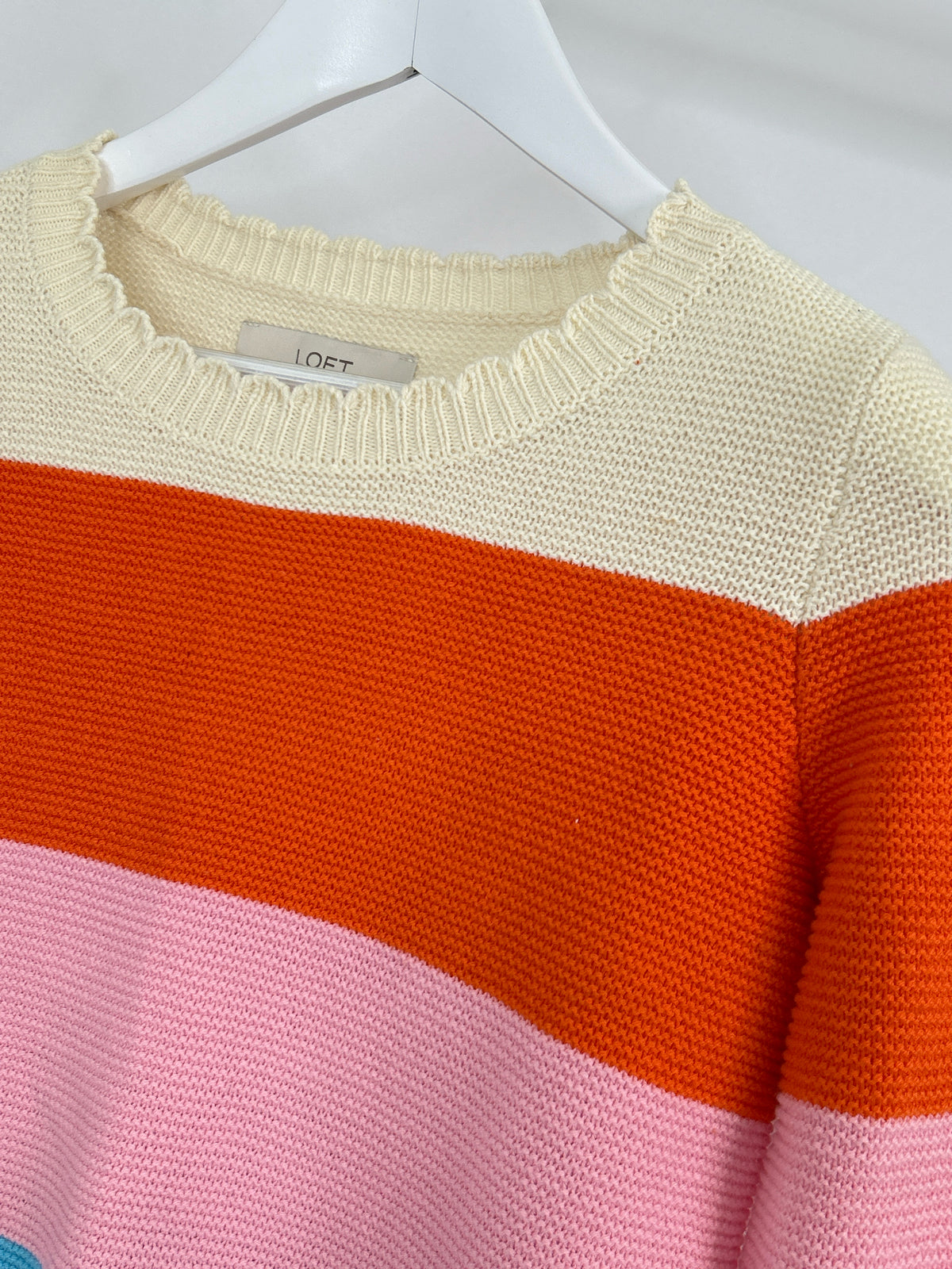 LOFT Size XS ORANGE AND PINK Women Sweater