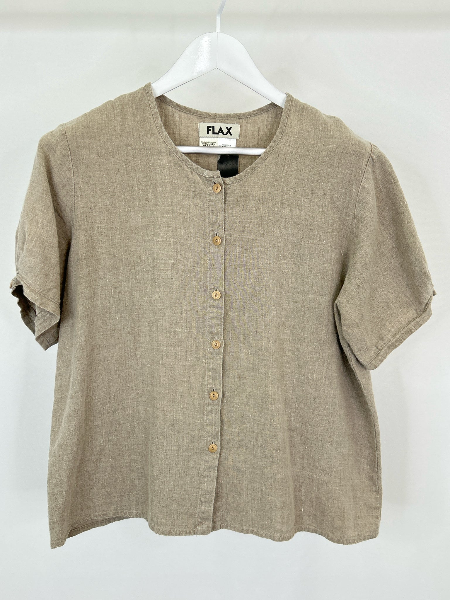 FLAX Size S Beige Women Top