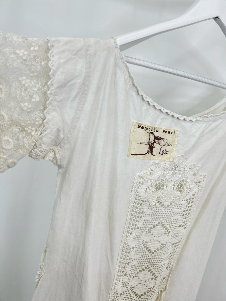 MAGNOLIA PEARL Women Size One Size White Doily Lace Dress