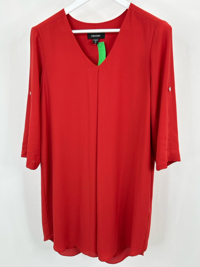 KAREN KANE Size M Orange Red Dress