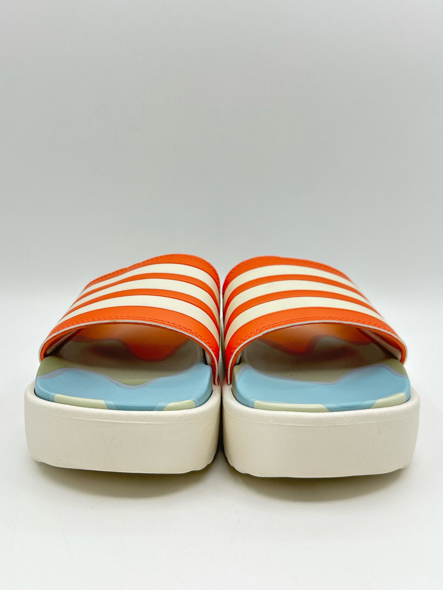 ADIDAS Size 7 ORANGE AND WHITE Women Sandal