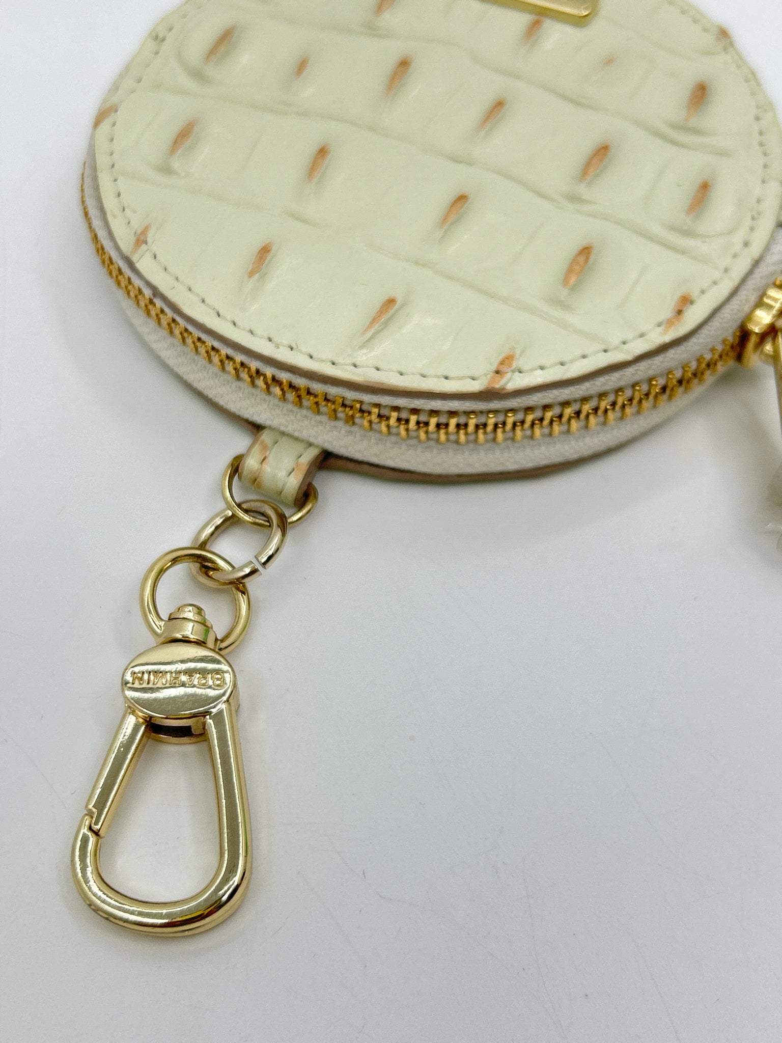 BRAHMIN Cream Coin Purse