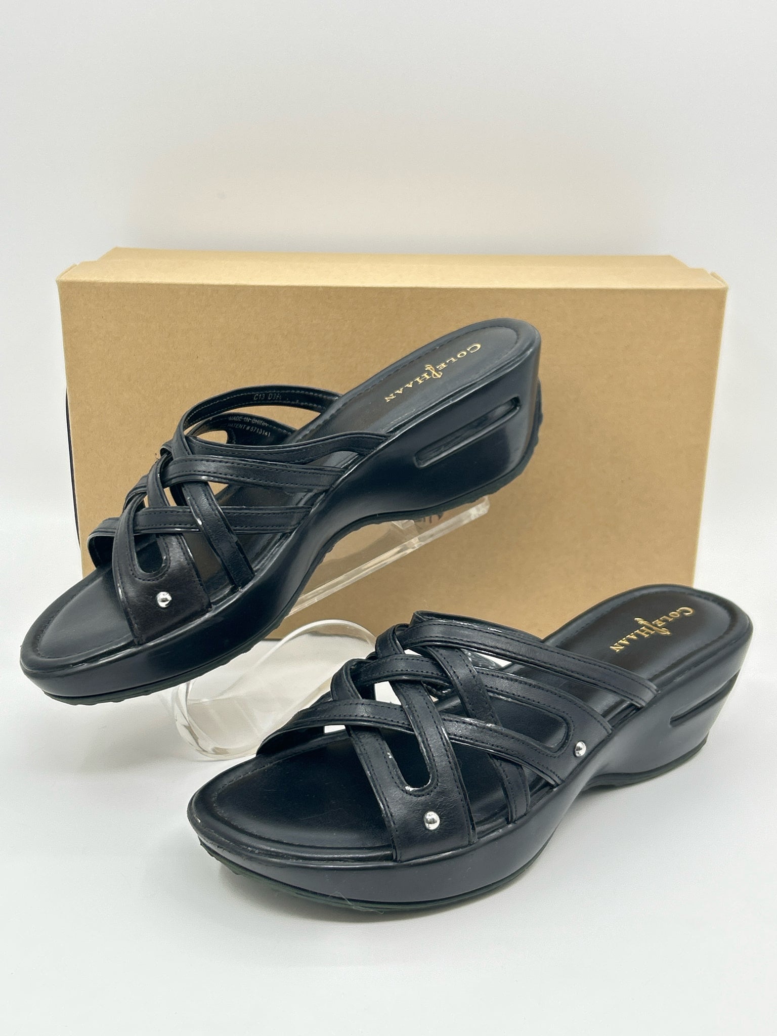 COLE HAAN Size 7B Black Women Sandal
