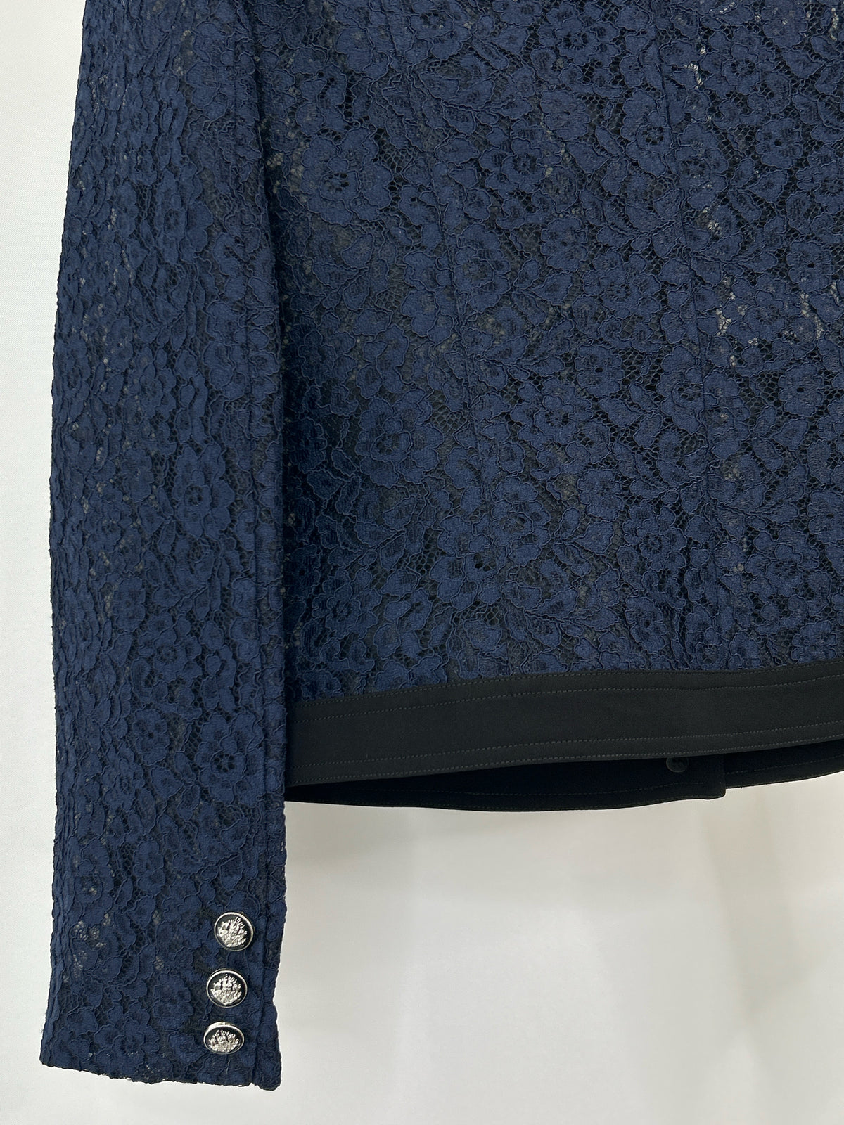ELIE TAHARI Size L NAVY AND BLACK Women Jacket