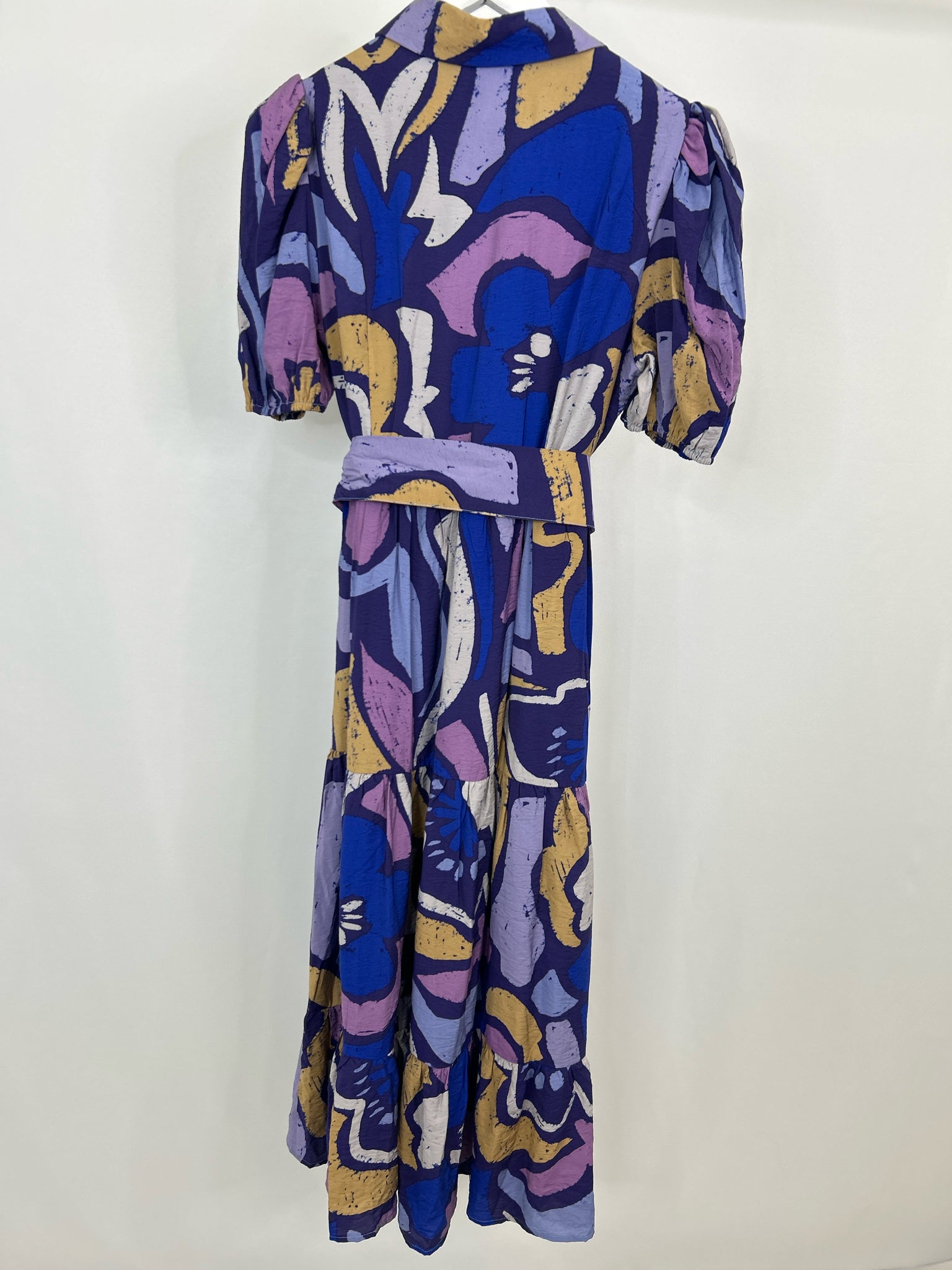 TCEC Size L Purple Print Women Dress