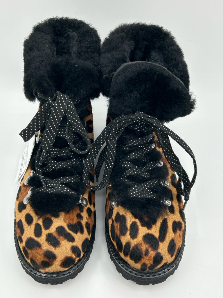 J CREW Women Size 7M Animal Print Booties NWT