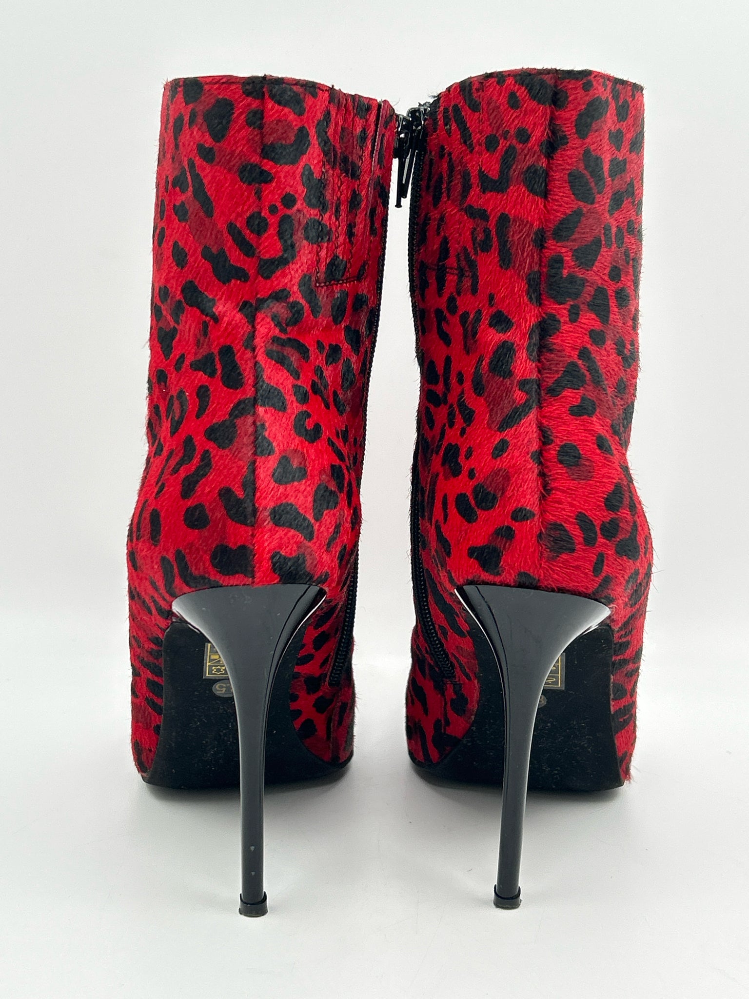 JEFFREY CAMPBELL Size 8.5 Red & Black Women Booties