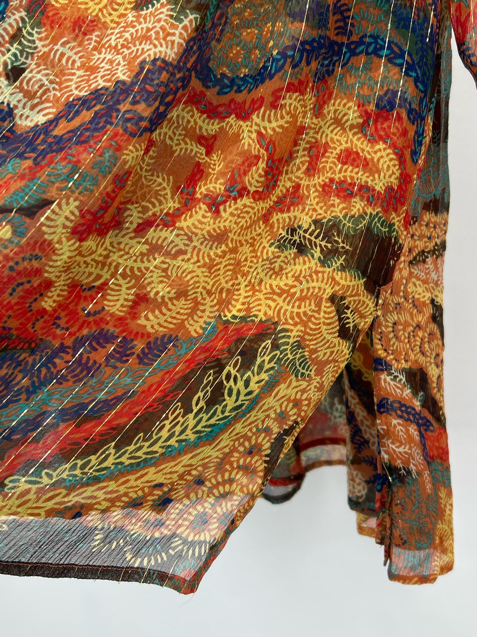 ALC Size 2 Orange Print Women Top