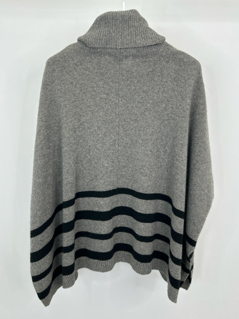 TAHARI Women Size M DARK GREY Poncho