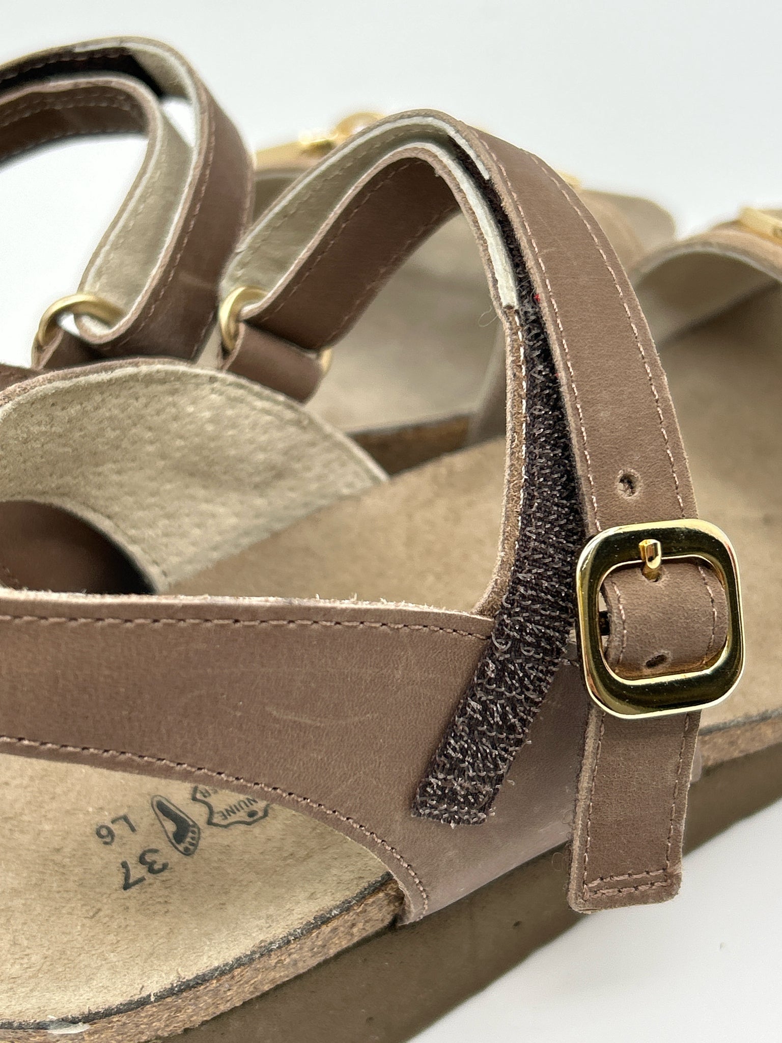NAOT Size 37/6 Taupe Women Sandal