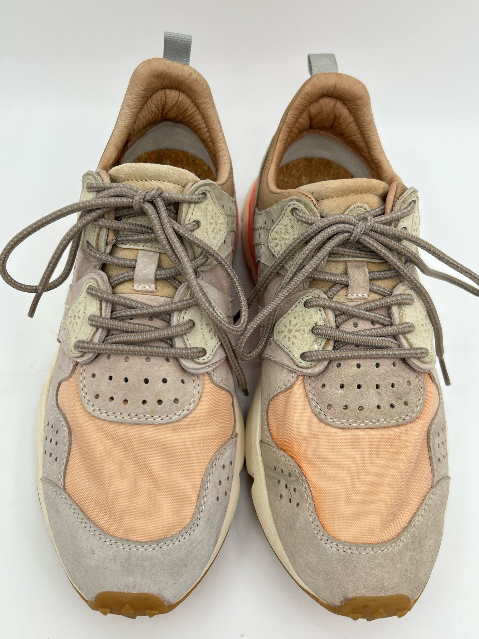 Flower Mountain Size 7 Peach and Grey Women Sneakers