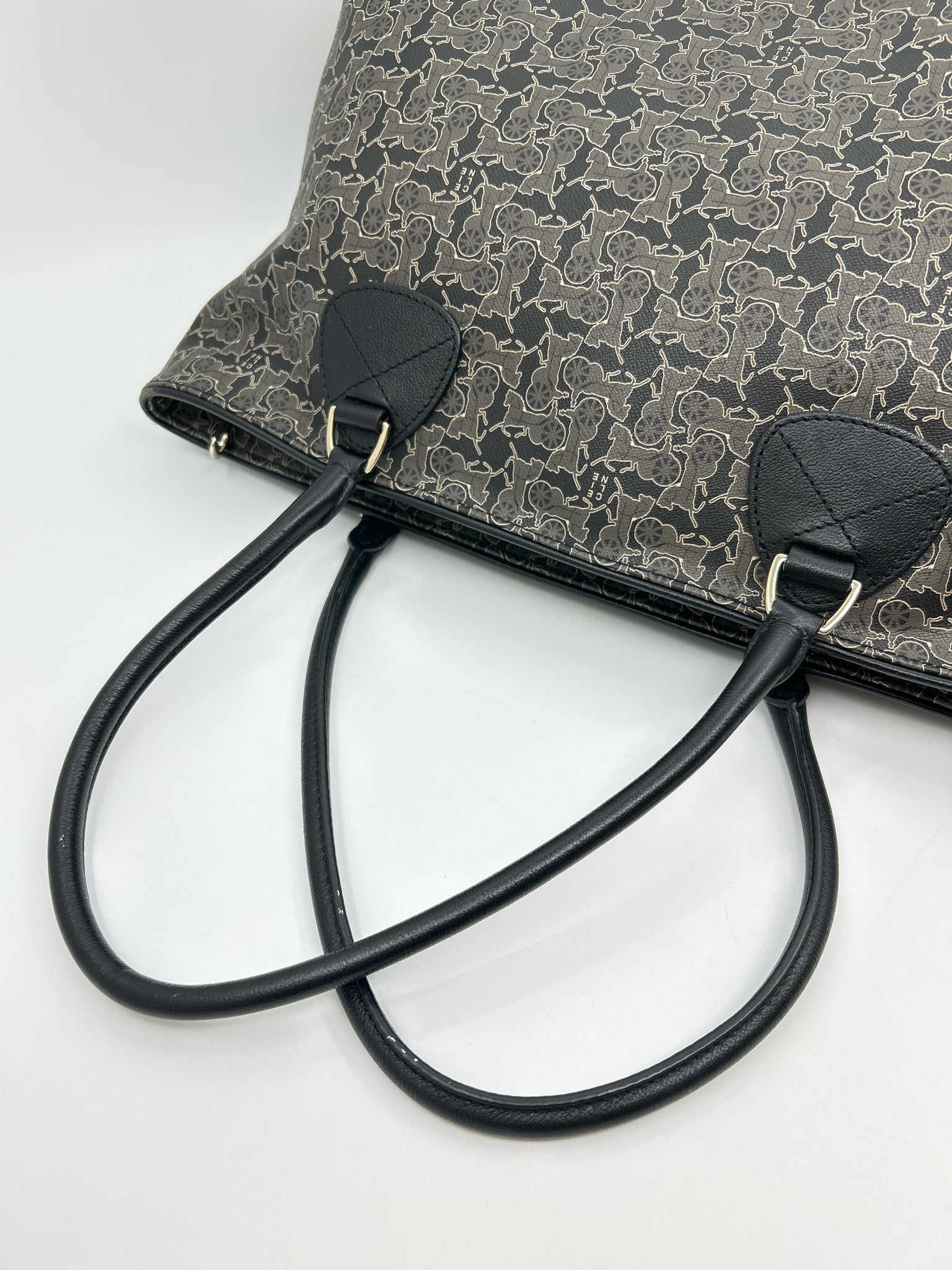 CELINE Black and Grey Women Purse Tote