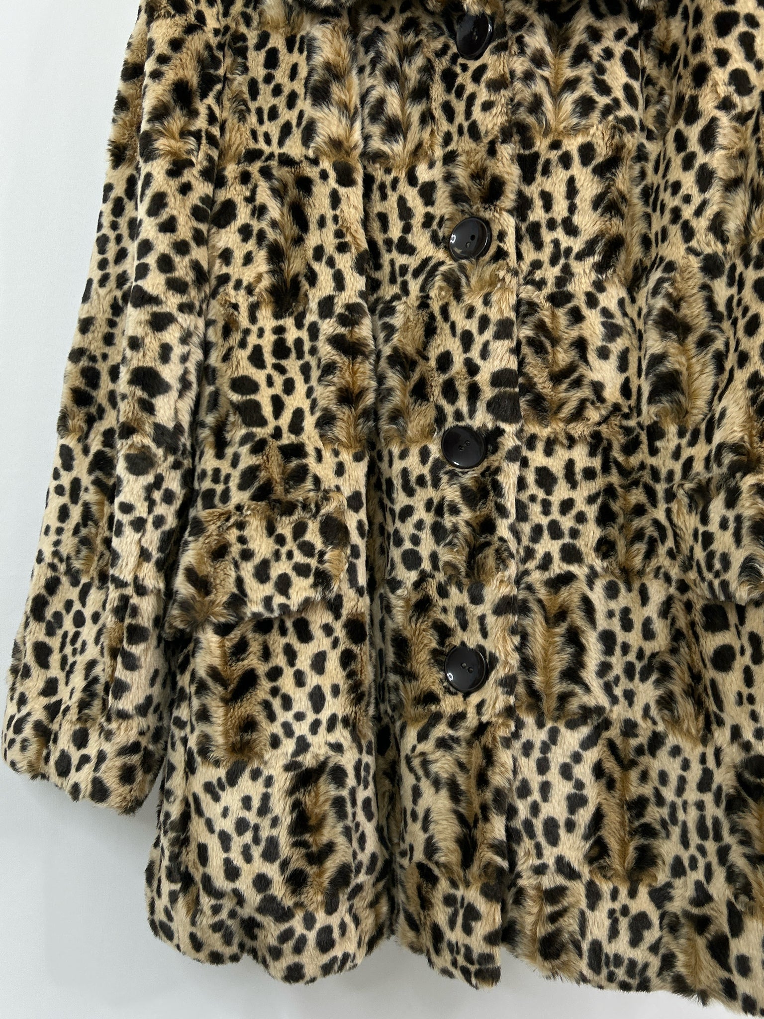 NO BRAND Size L/XL Brown Print Women Coat