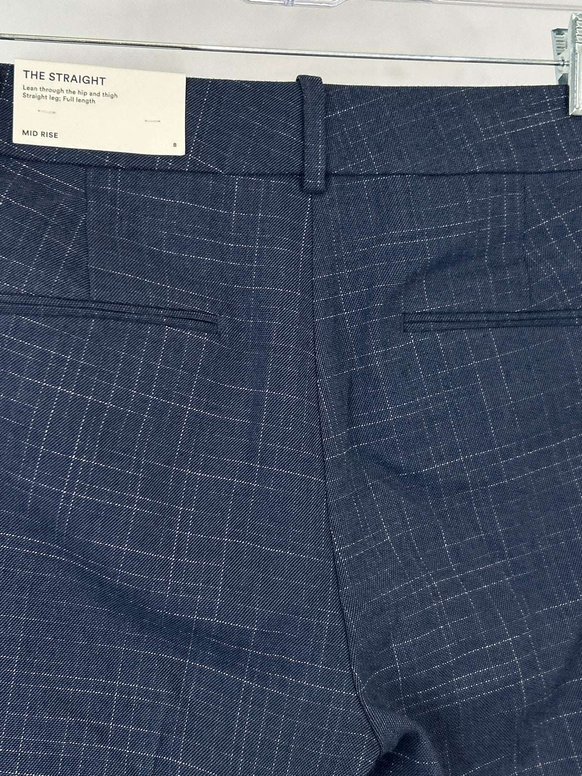 ANN TAYLOR NWT Size 8 Navy plaid Women Pants